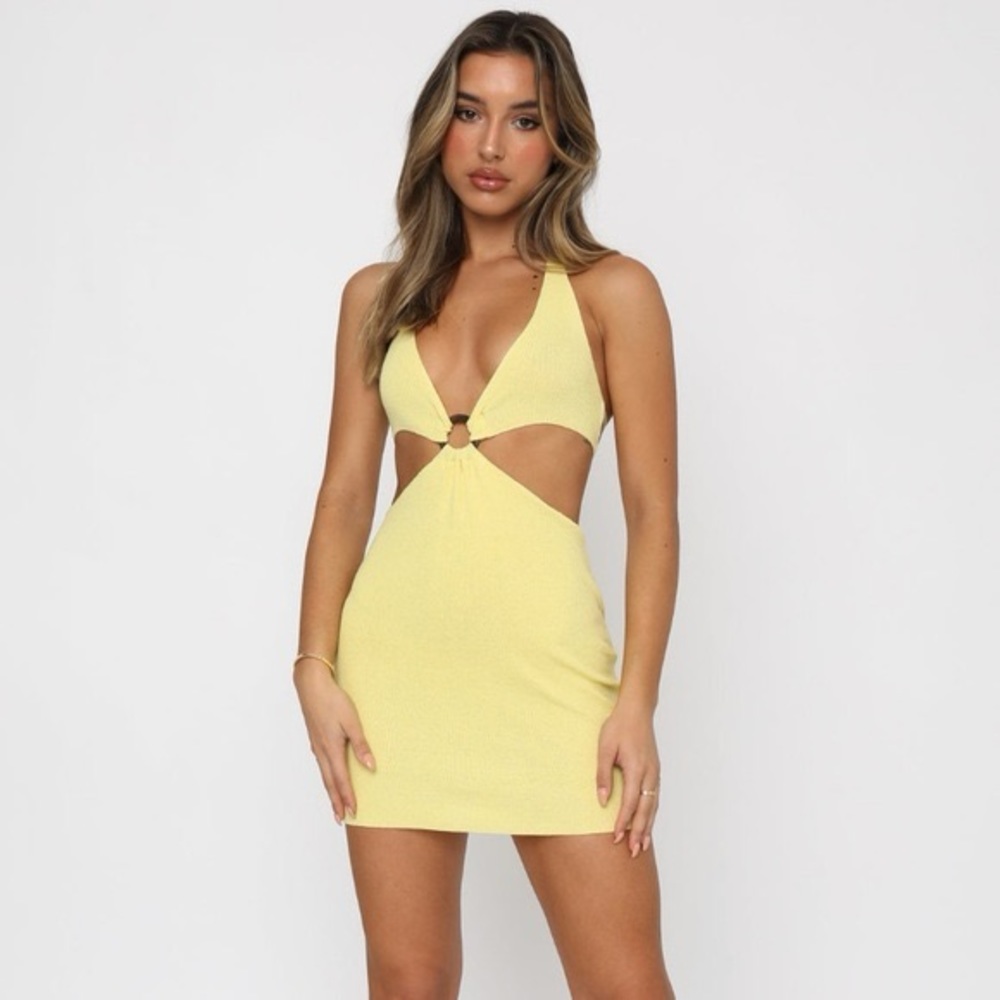 white fox feel the heat mini dress